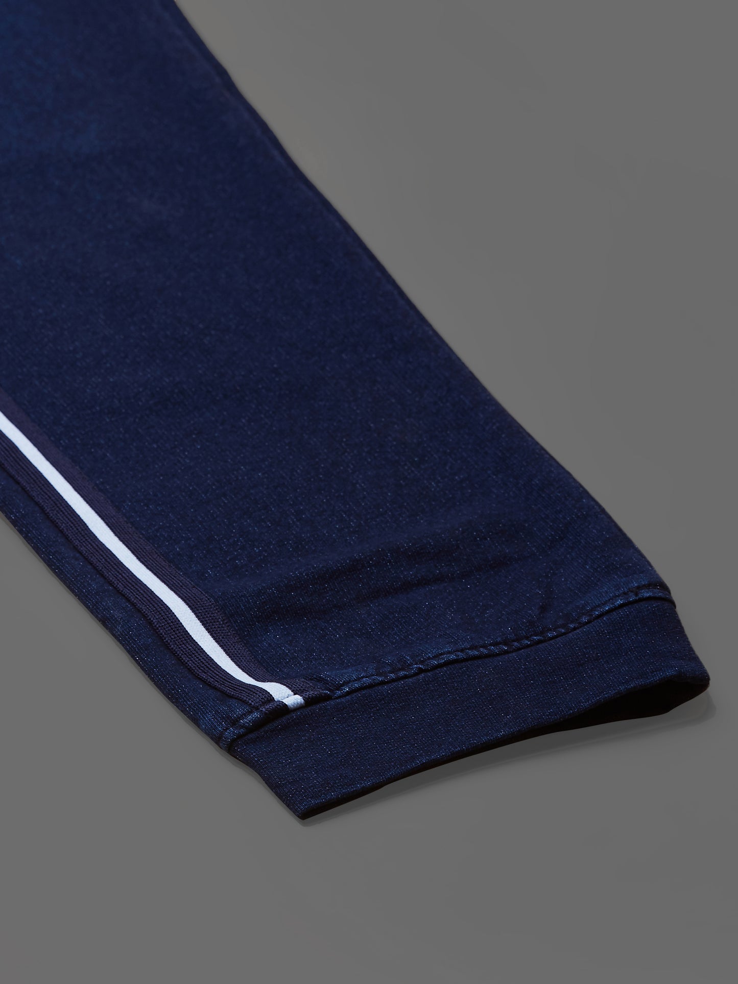 Elasticated Knit Denim Stretchable Lounge Pants with Side tape