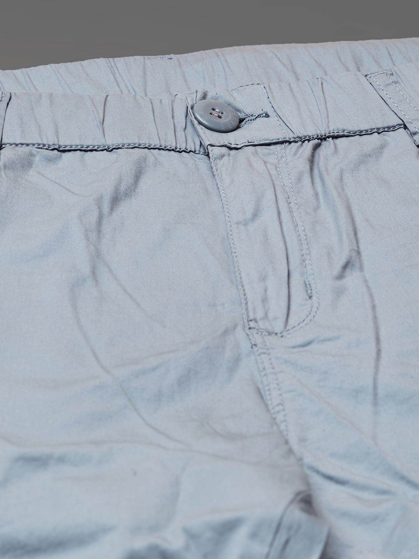 Elasticated Waist Multi Pocket Blue Jogger Lounge Pants