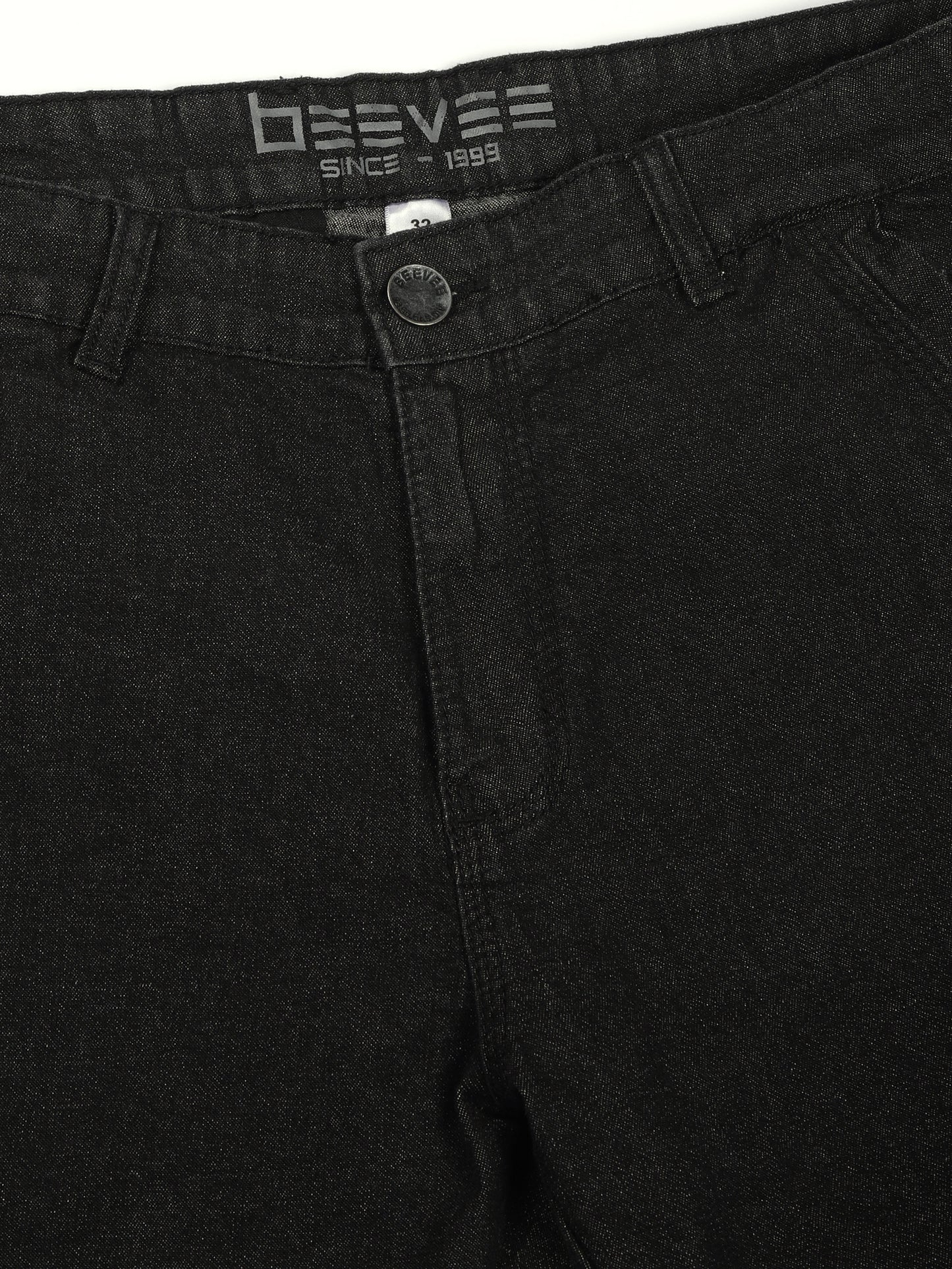 Multi Pocket Stretchable Black Denim Cargo