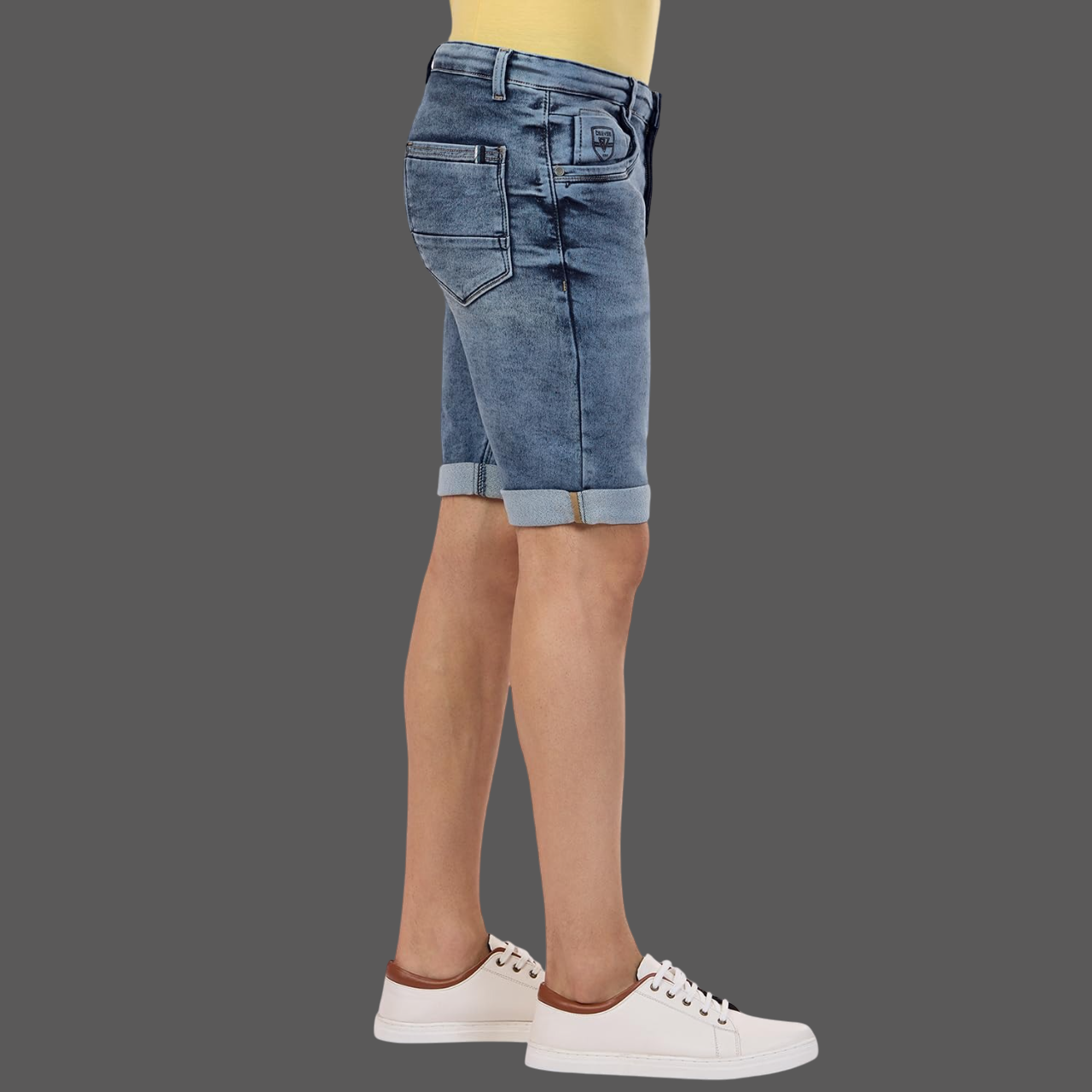 Light Blue Stretchable Denim Shorts