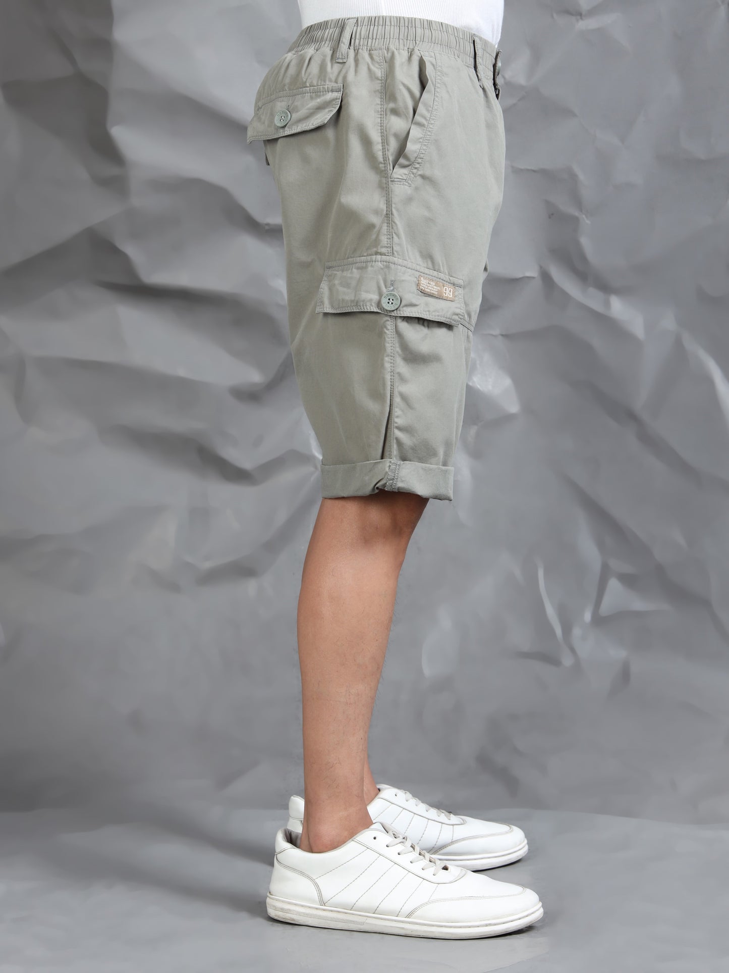 Multi Pocket F Green Cargo Shorts