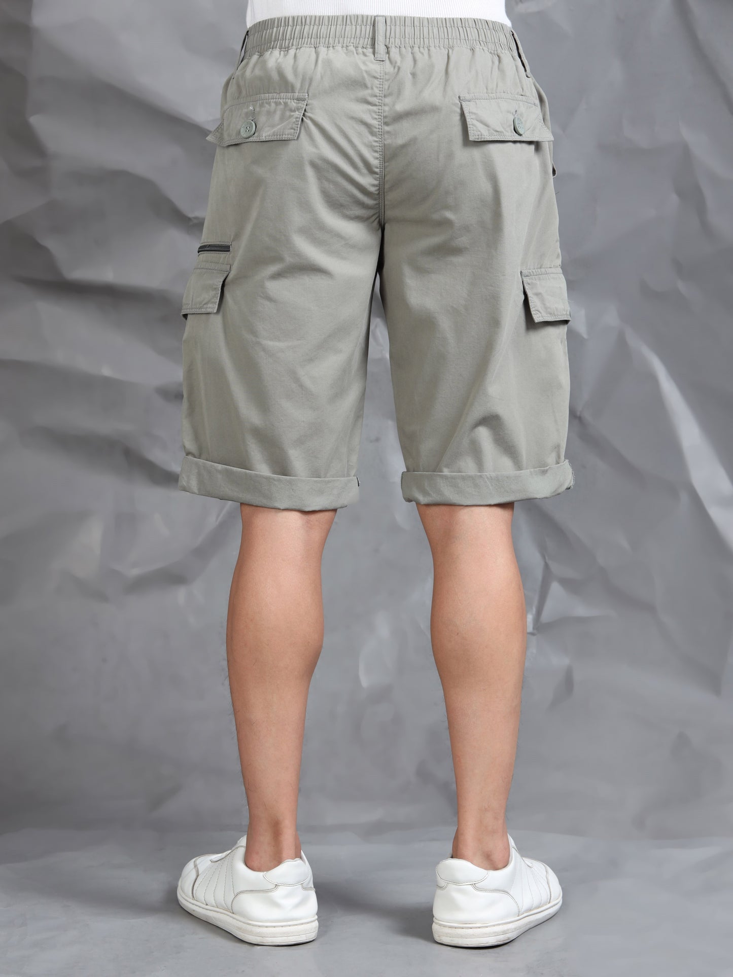 Multi Pocket F Green Cargo Shorts