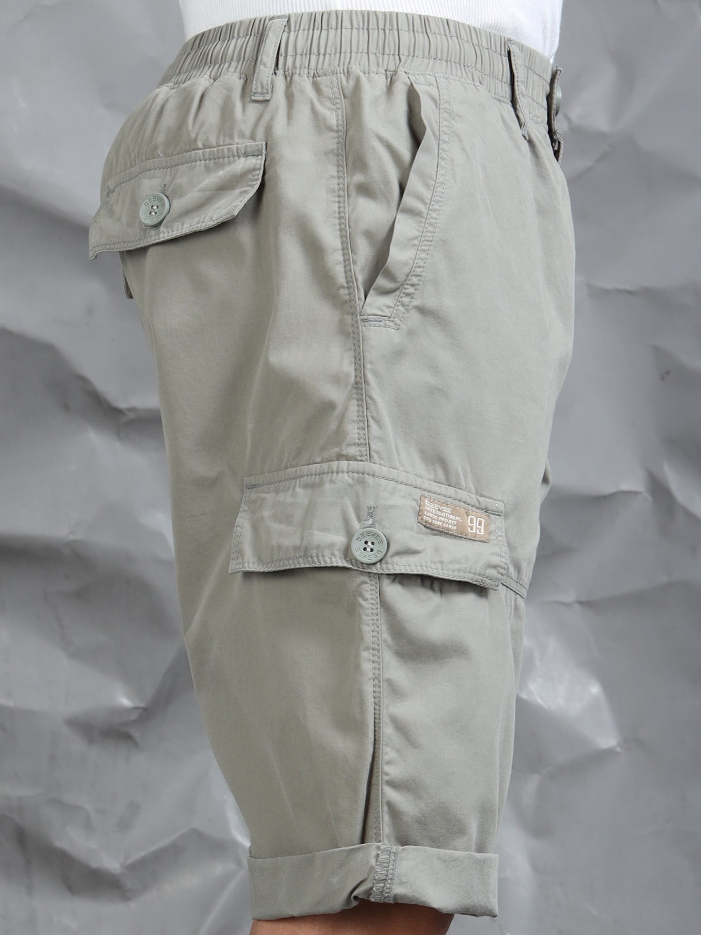 Multi Pocket F Green Cargo Shorts