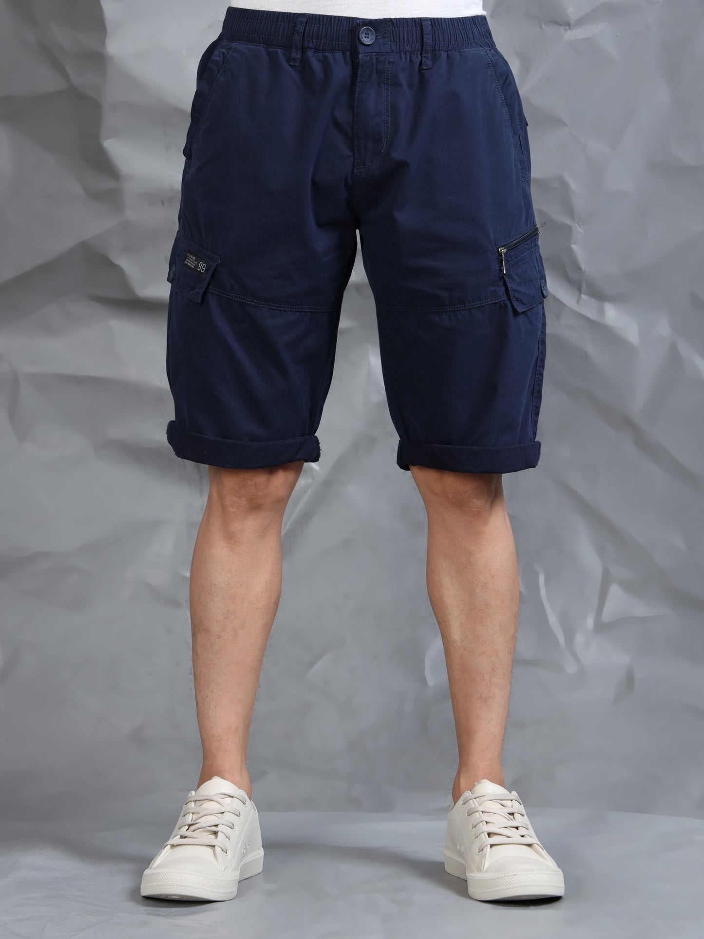 Multi Pocket Navy Cargo Shorts