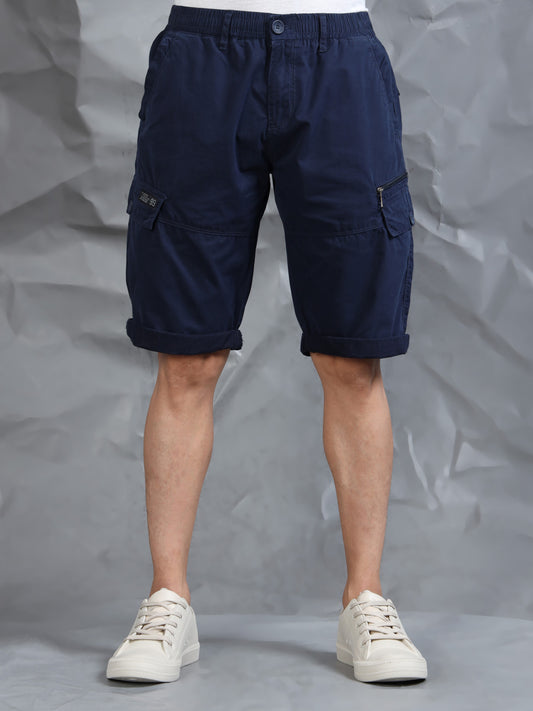 Multi Pocket Navy Cargo Shorts