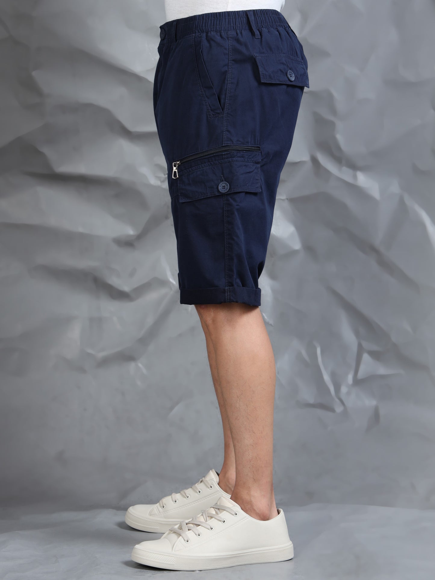 Multi Pocket Navy Cargo Shorts