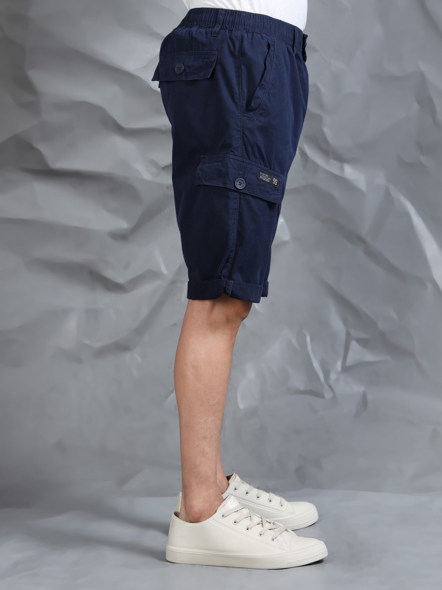 Multi Pocket Navy Cargo Shorts