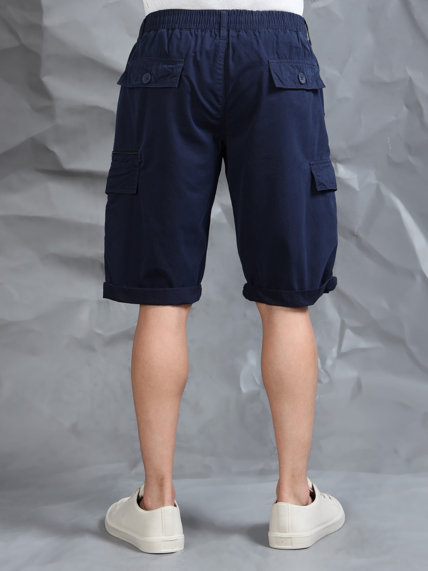 Multi Pocket Navy Cargo Shorts