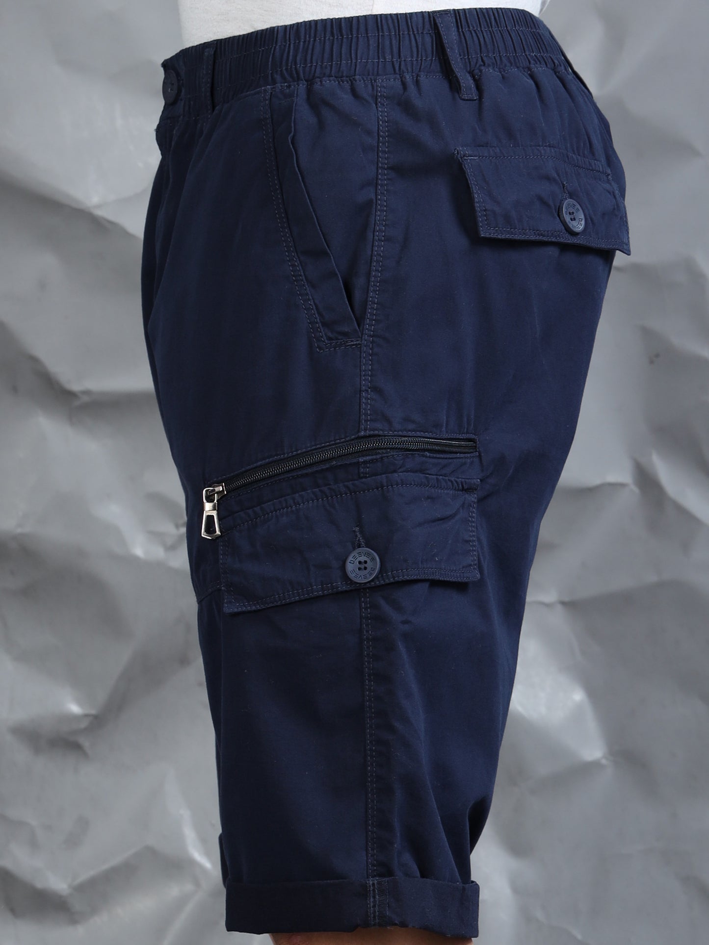Multi Pocket Navy Cargo Shorts