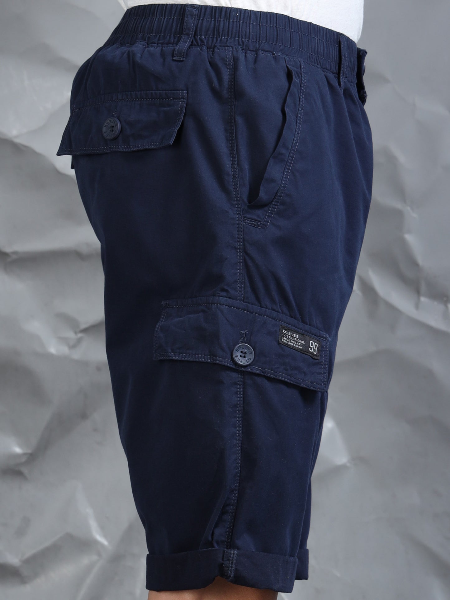 Multi Pocket Navy Cargo Shorts