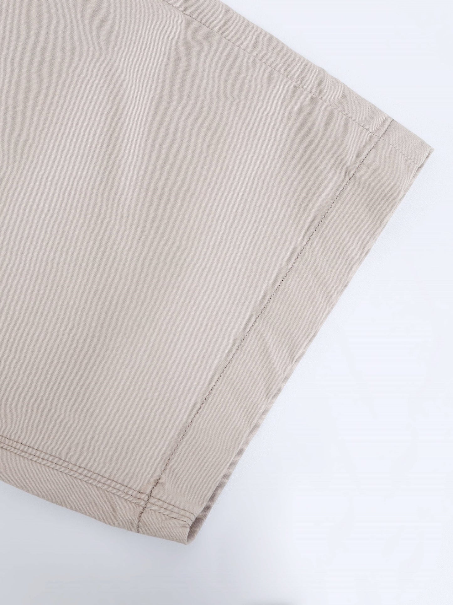 Men's Light Grey Solid Cotton Lycra Mid-Rise Casual Shorts