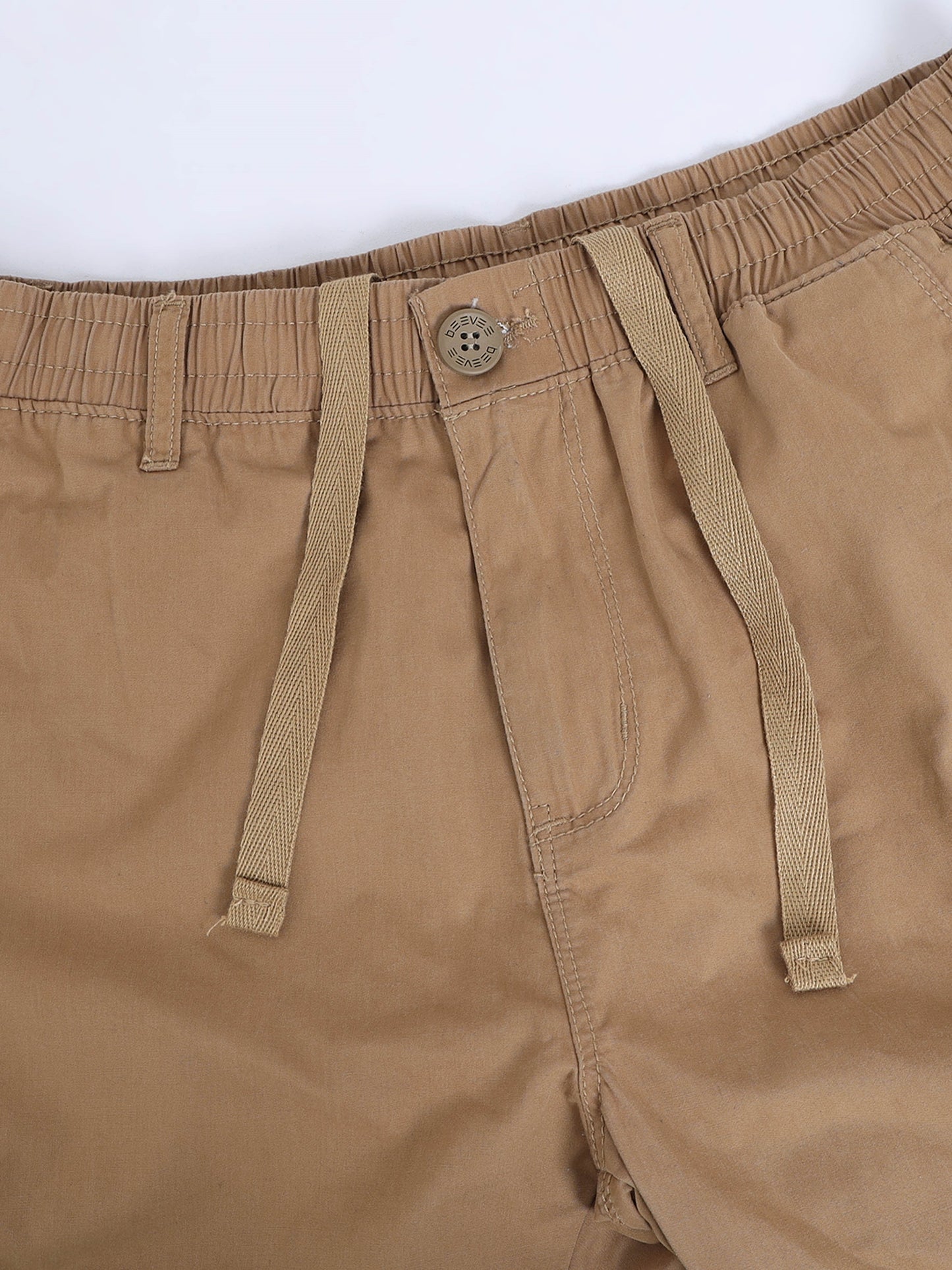 Multi Pocket Khaki Cargo Shorts