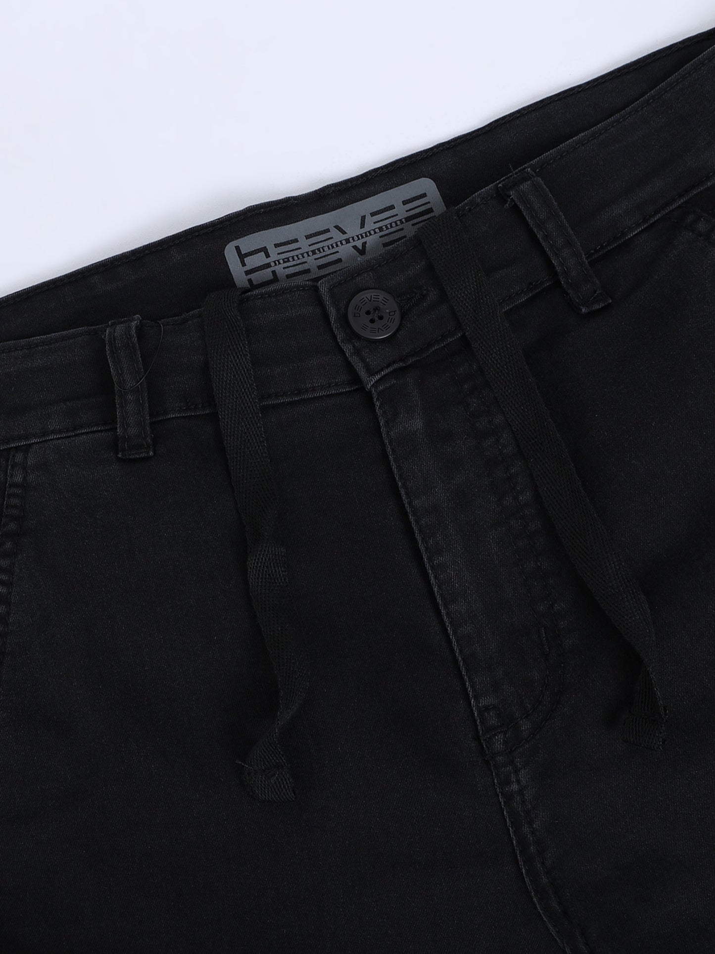 Multi Pocket Black Cargo Shorts