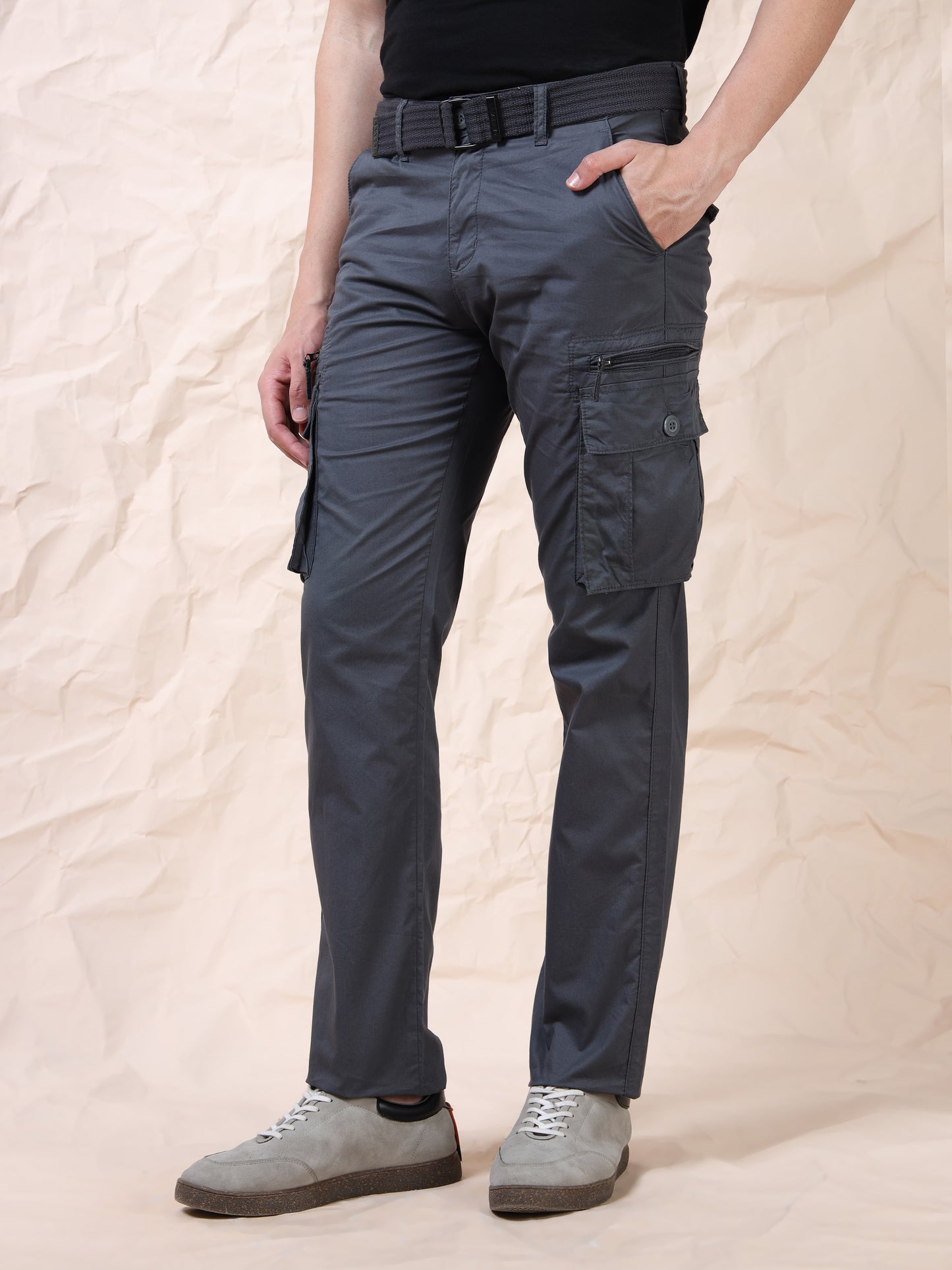 Men's Grey Cargo Pants