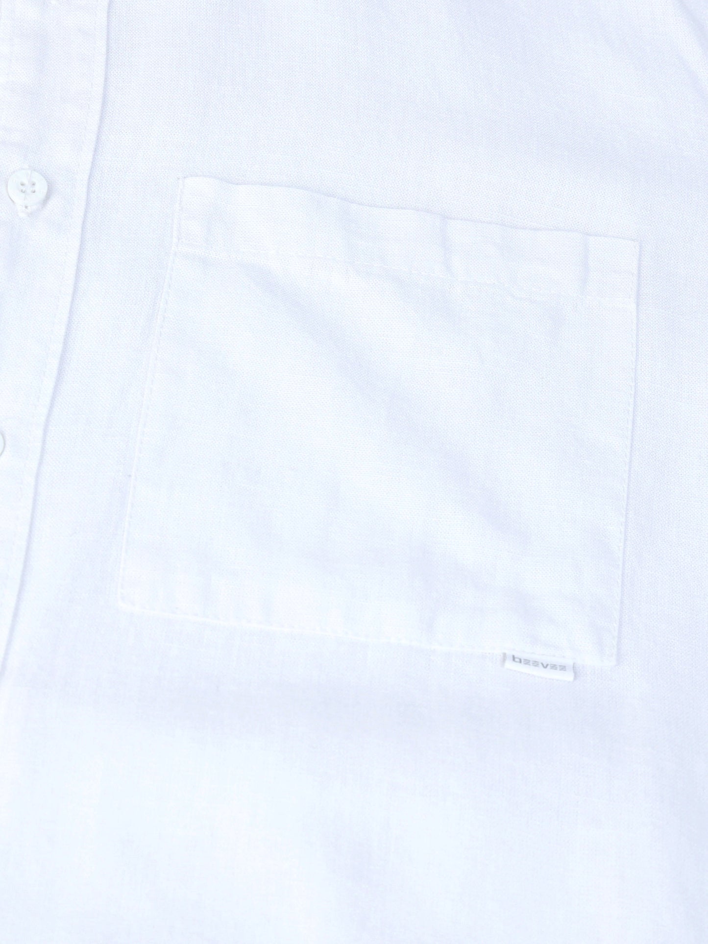 Full Sleeve Single Pocket White Cotton Shirt