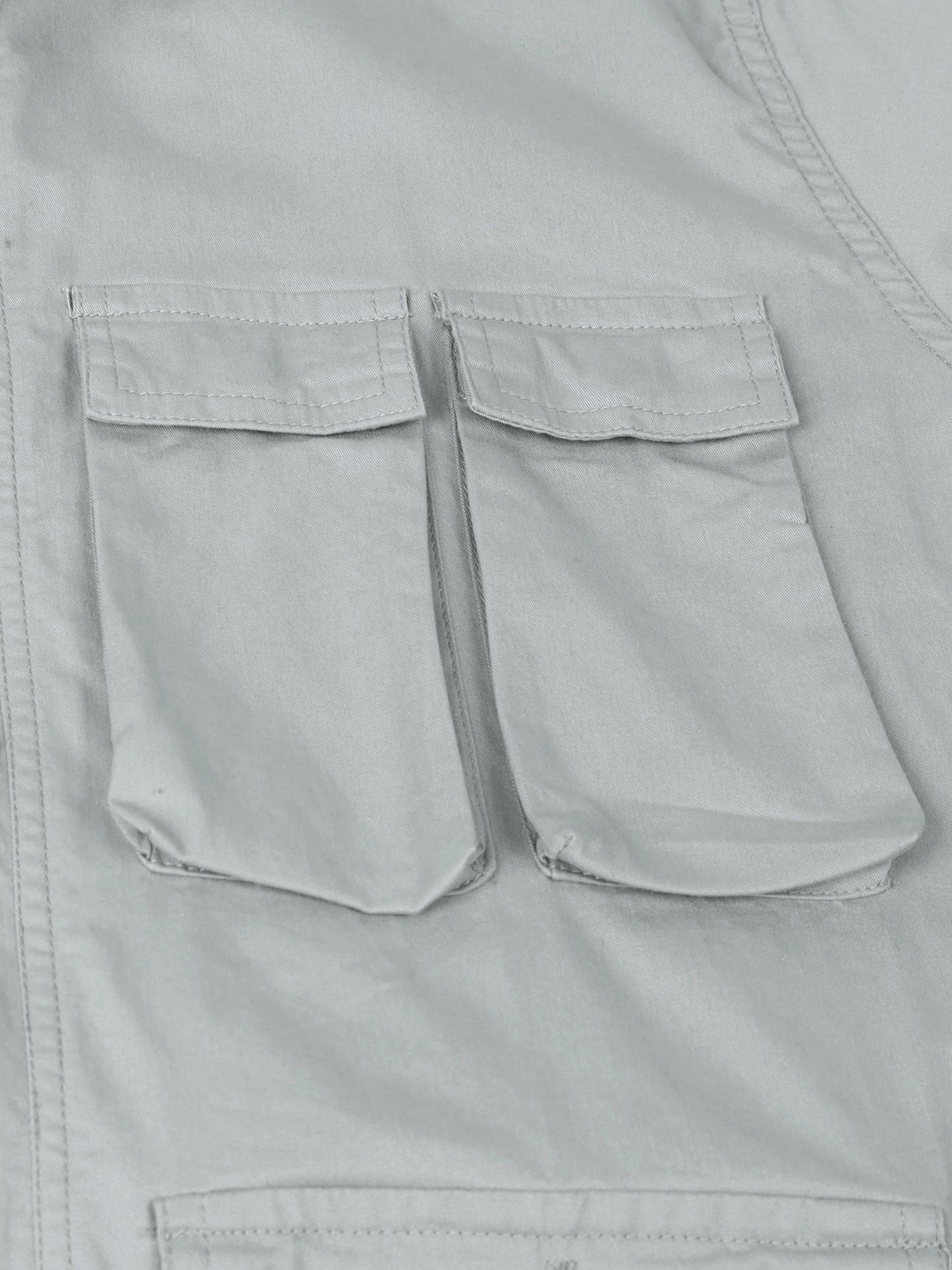 Multi Utility Cargo Pocket Grey Shacket