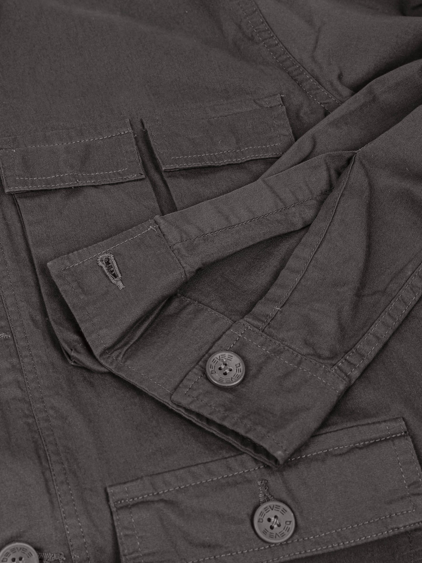 Multi Utility Cargo Pocket Olive Shacket