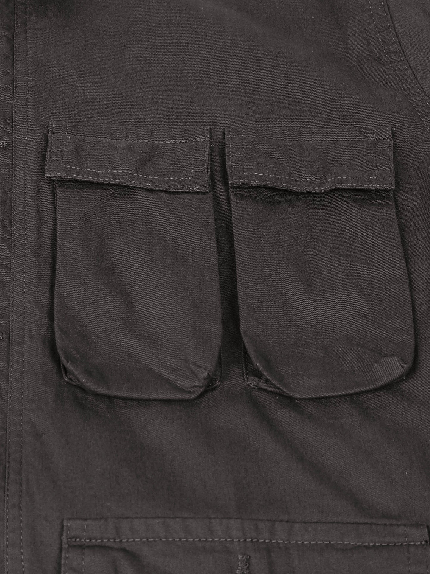 Multi Utility Cargo Pocket Olive Shacket