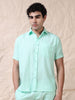 Half Sleeve Single Pocket Mint Color Shirt