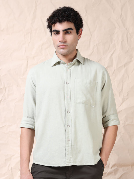 Full Sleeve Single Pocket Pista Cotton Shirt