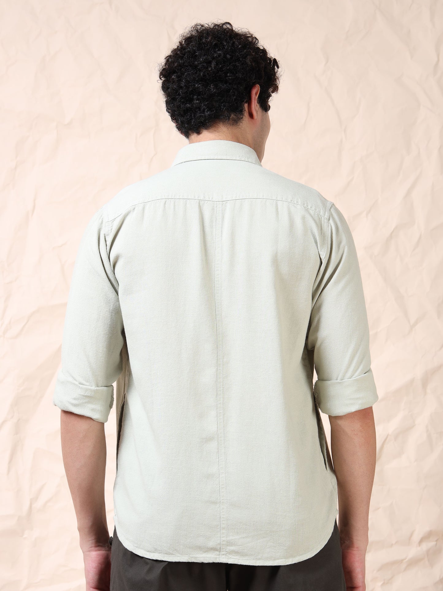 Full Sleeve Single Pocket Pista Cotton Shirt