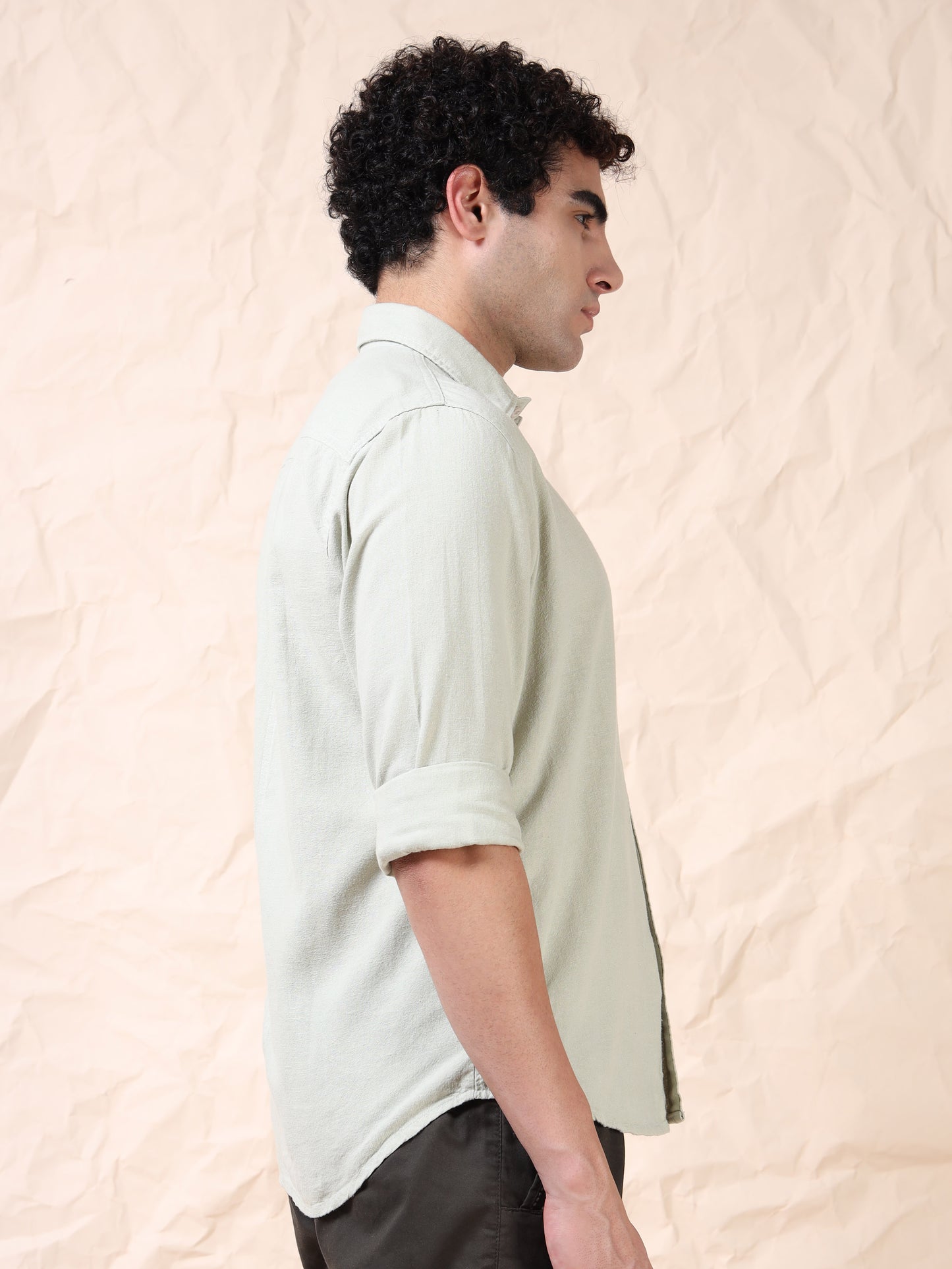 Full Sleeve Single Pocket Pista Cotton Shirt