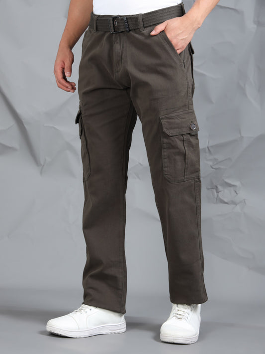 Men Olive Cargo Pants