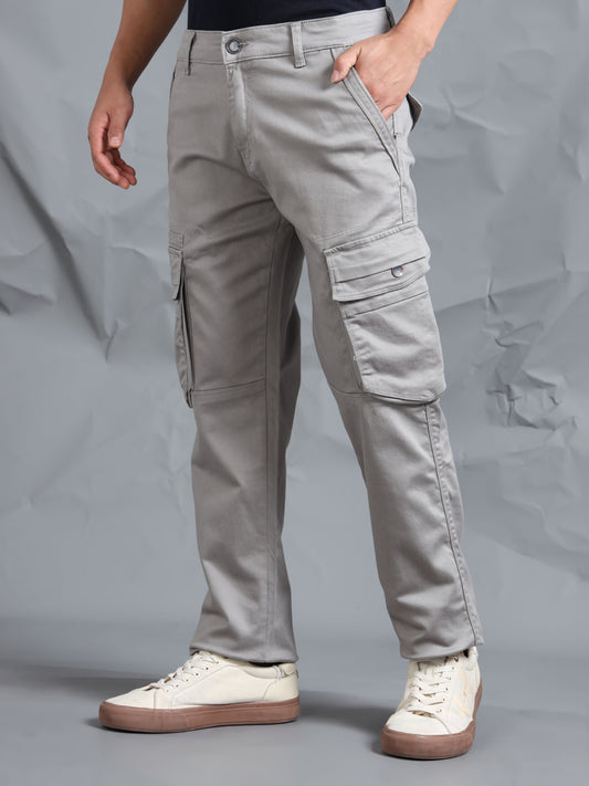 Men Stone Color Cargo Pants