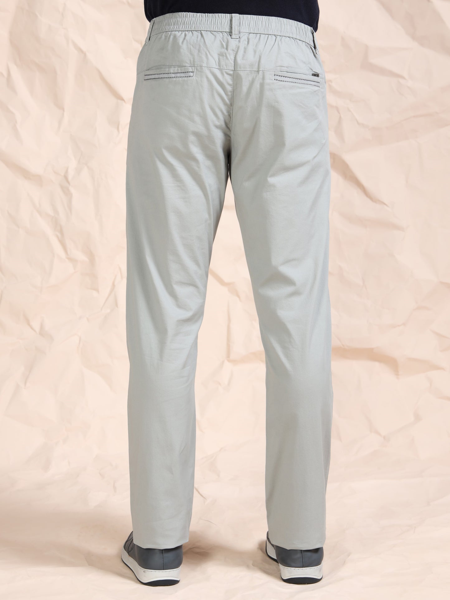 Cross Pocket Stretchable Grey Lounge Pants
