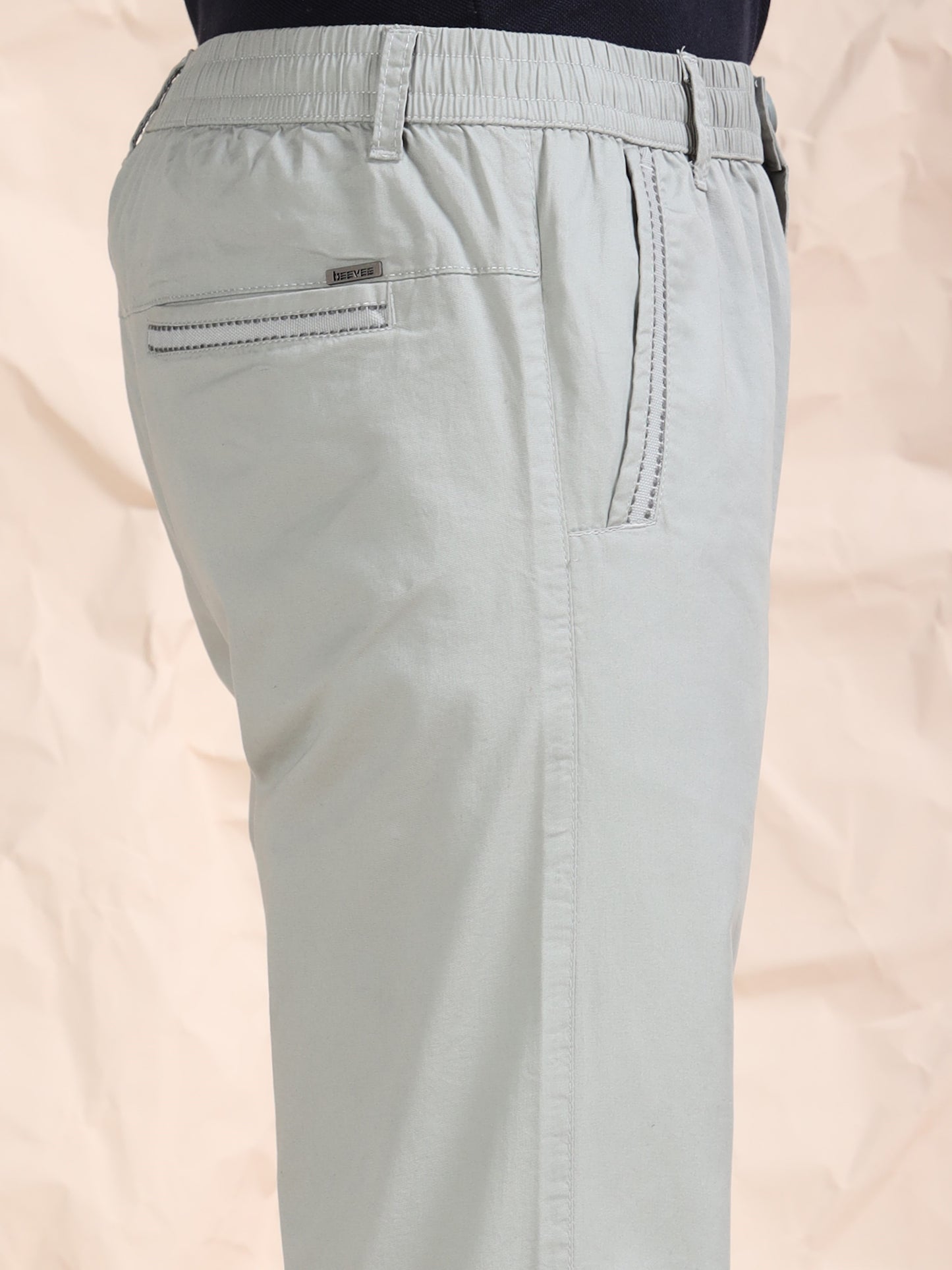 Cross Pocket Stretchable Grey Lounge Pants