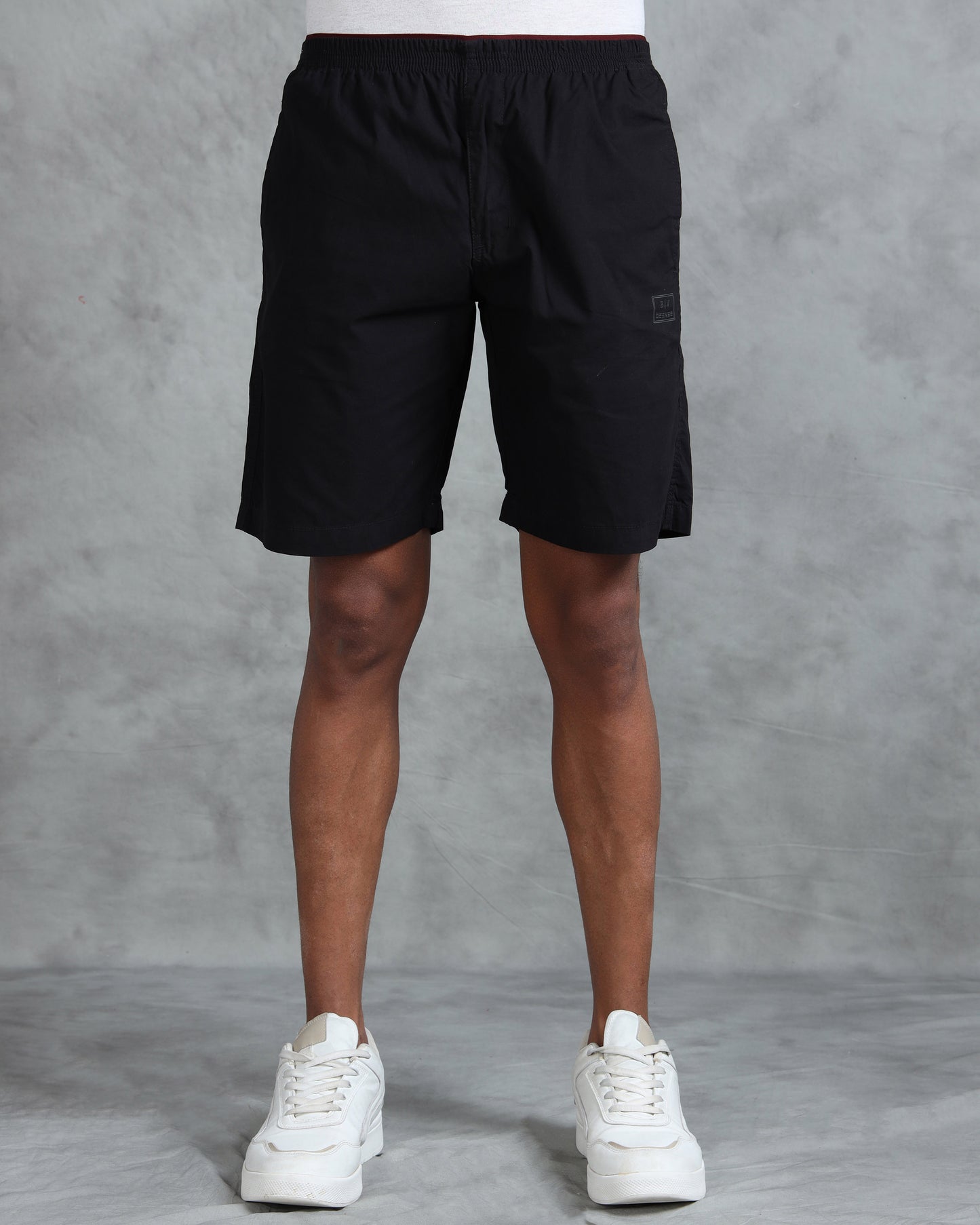 Solid Men Black Regular Shorts