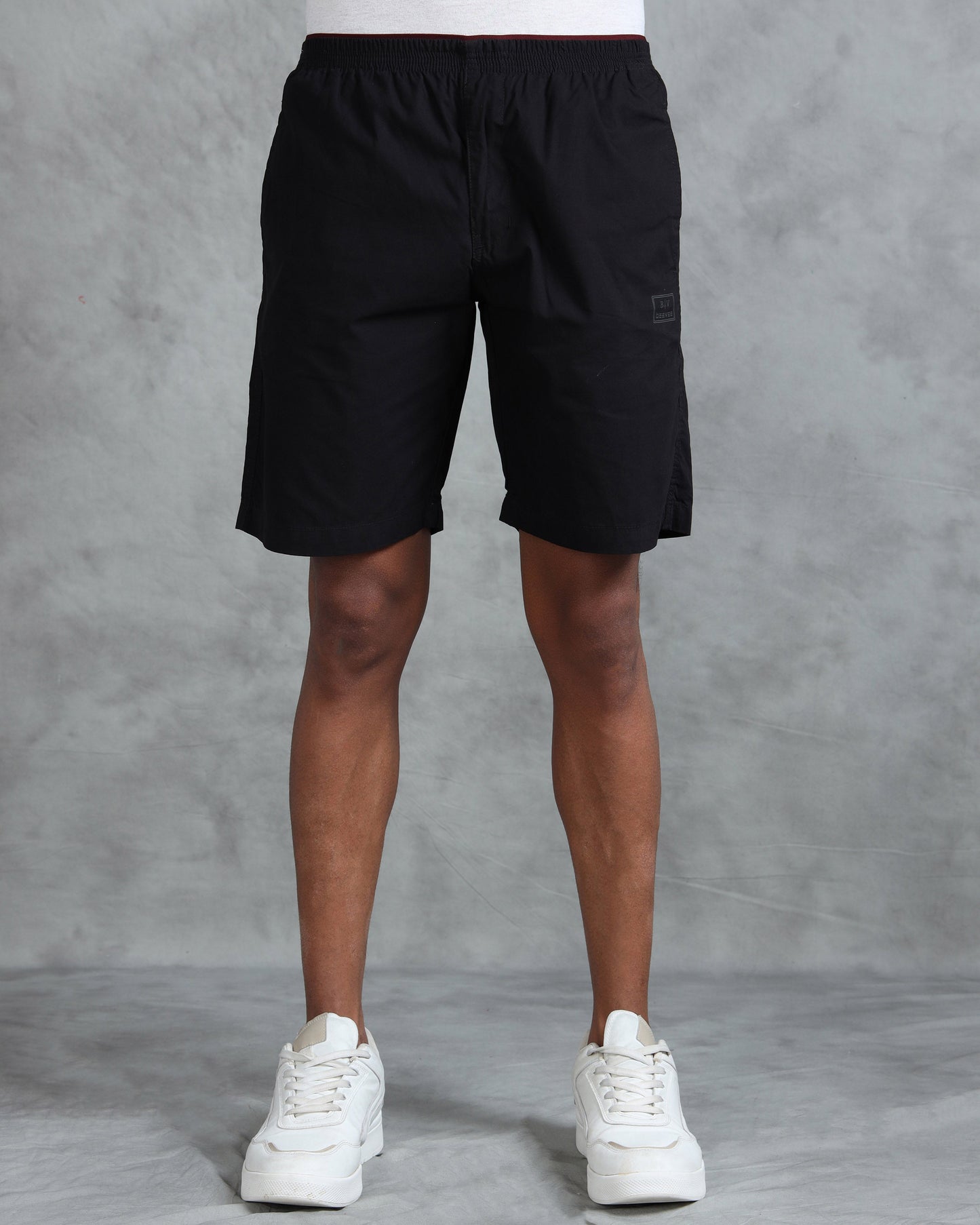 Solid Men Black Regular Shorts
