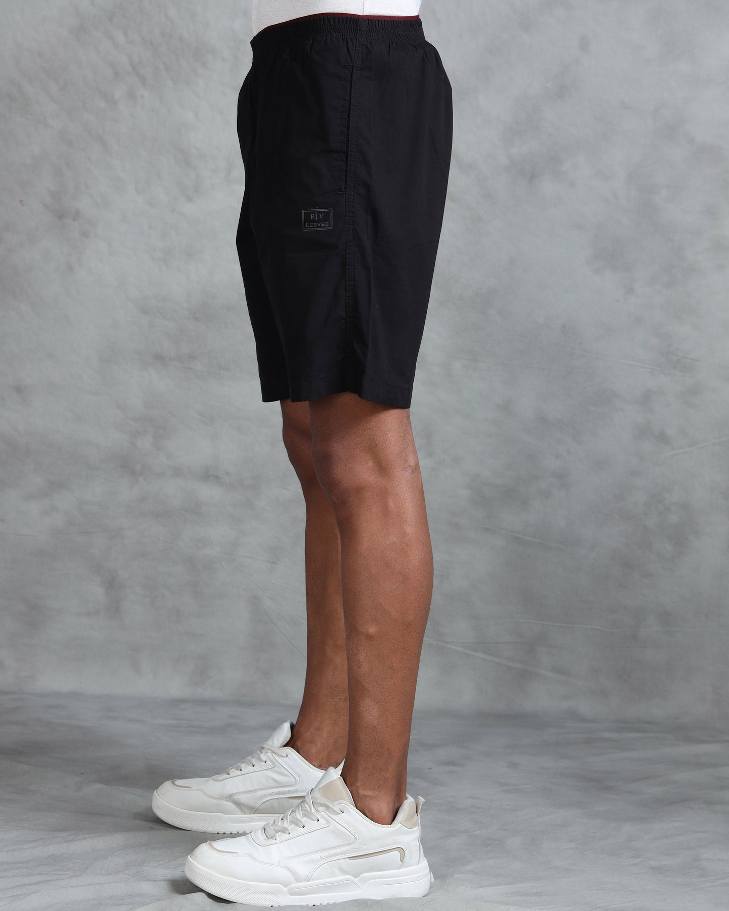Solid Men Black Regular Shorts