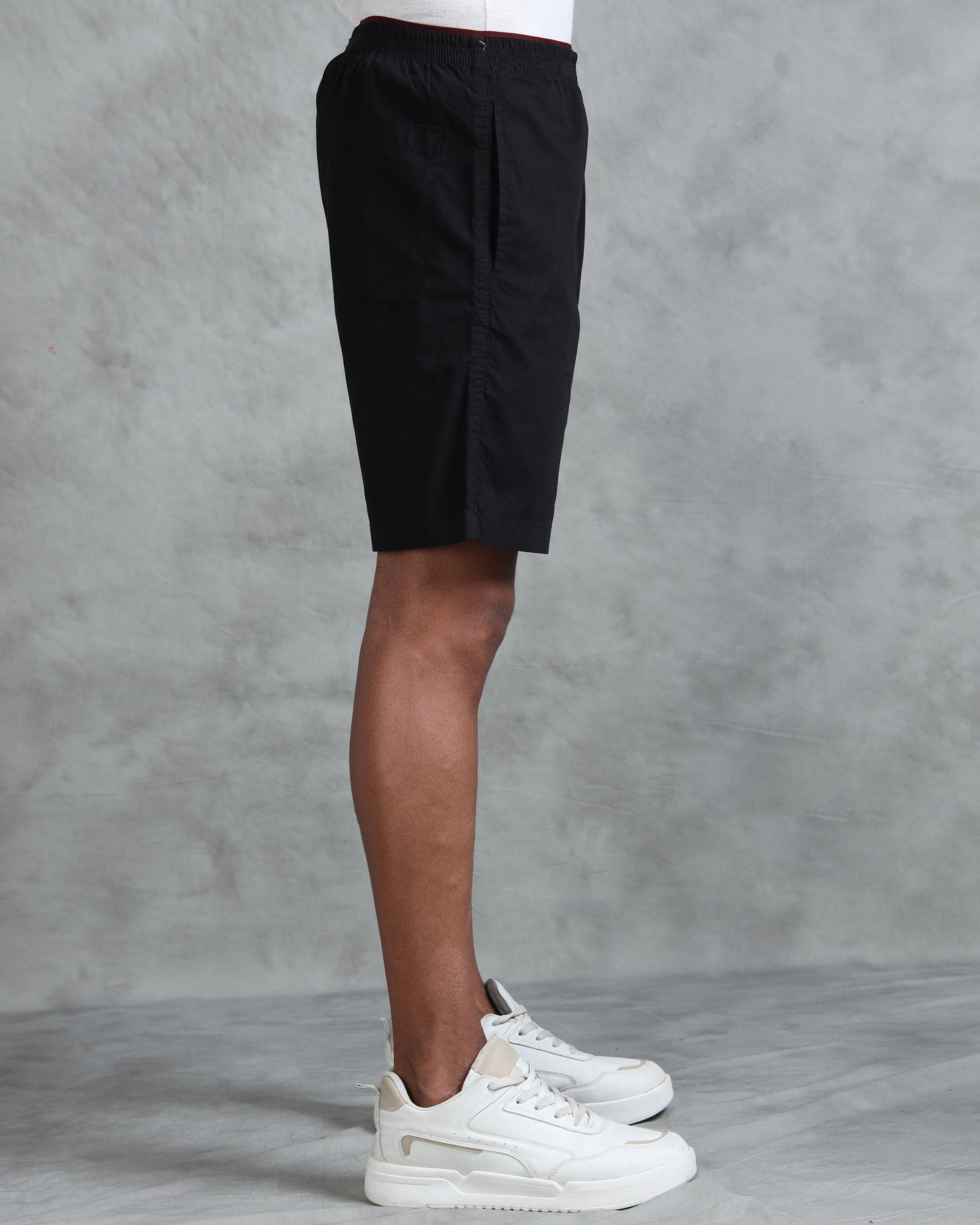 Solid Men Black Regular Shorts