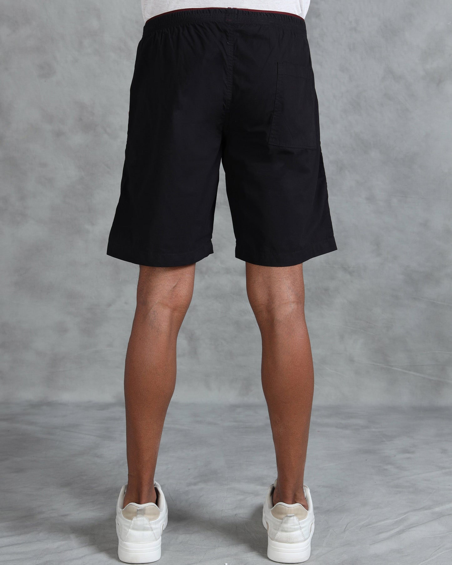 Solid Men Black Regular Shorts