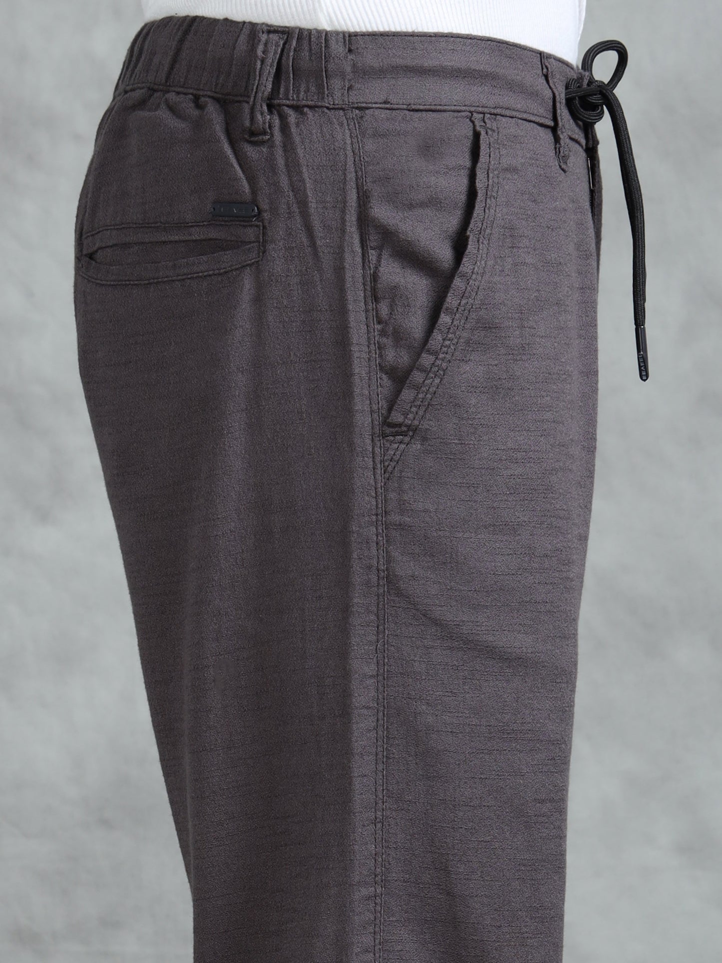 Dark Grey 100% Cotton Solid Pyjama