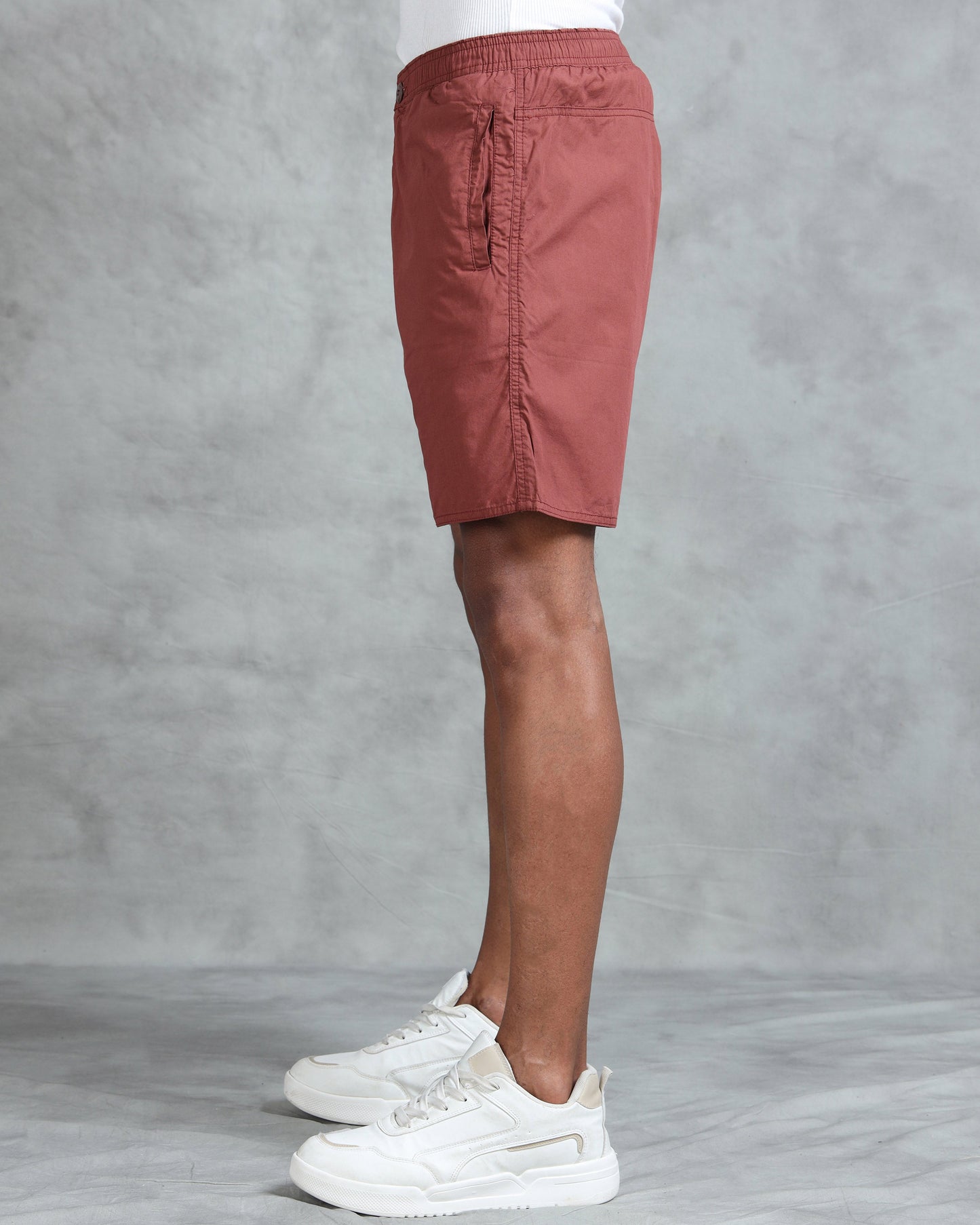 Solid Men B Rust Regular Shorts