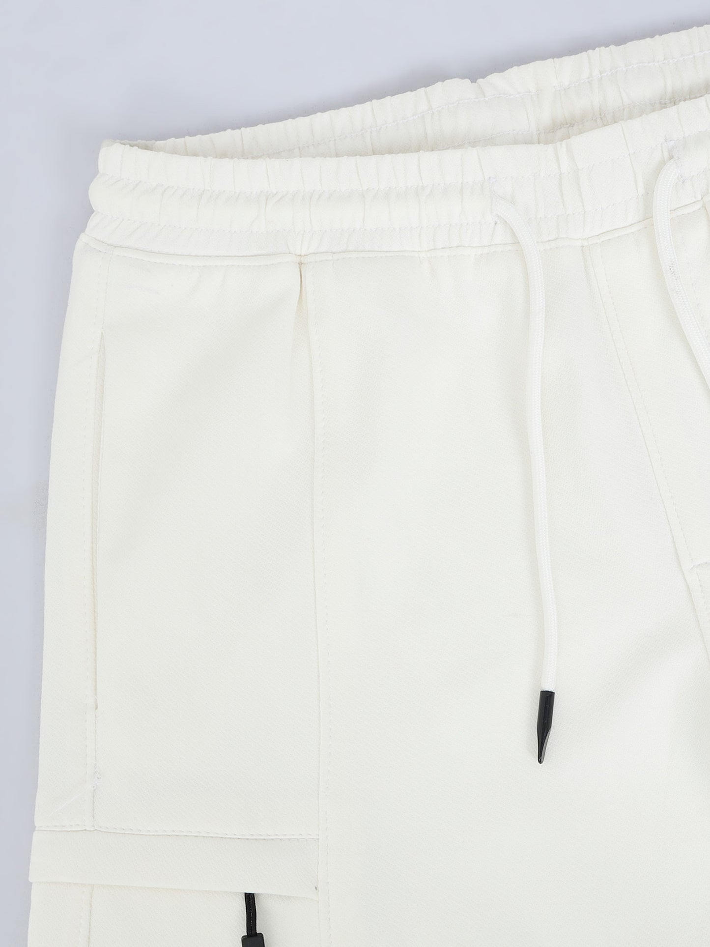 Stretchable Light White Track Pant