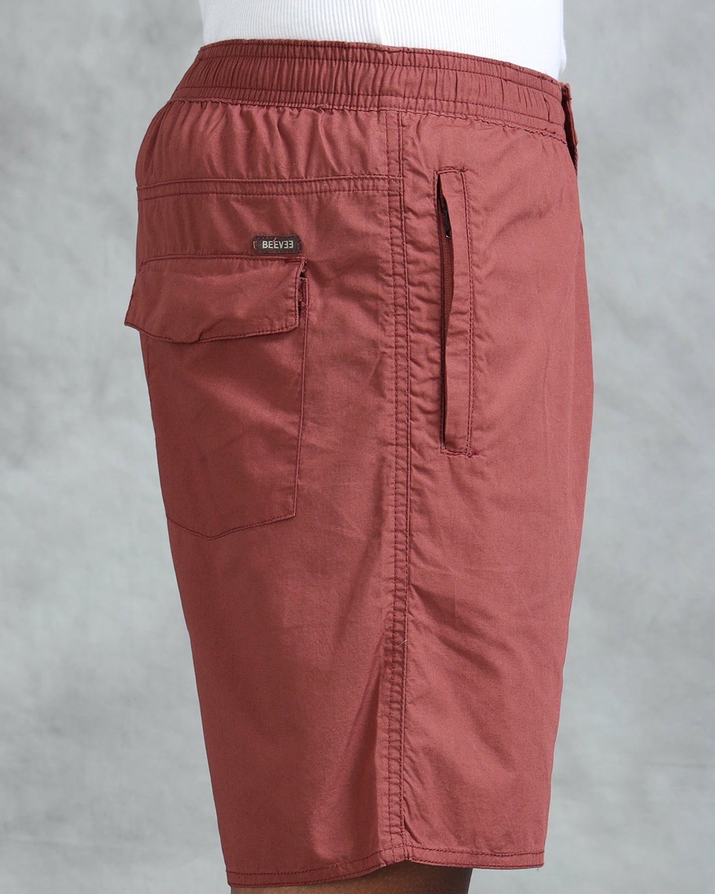 Solid Men B Rust Regular Shorts