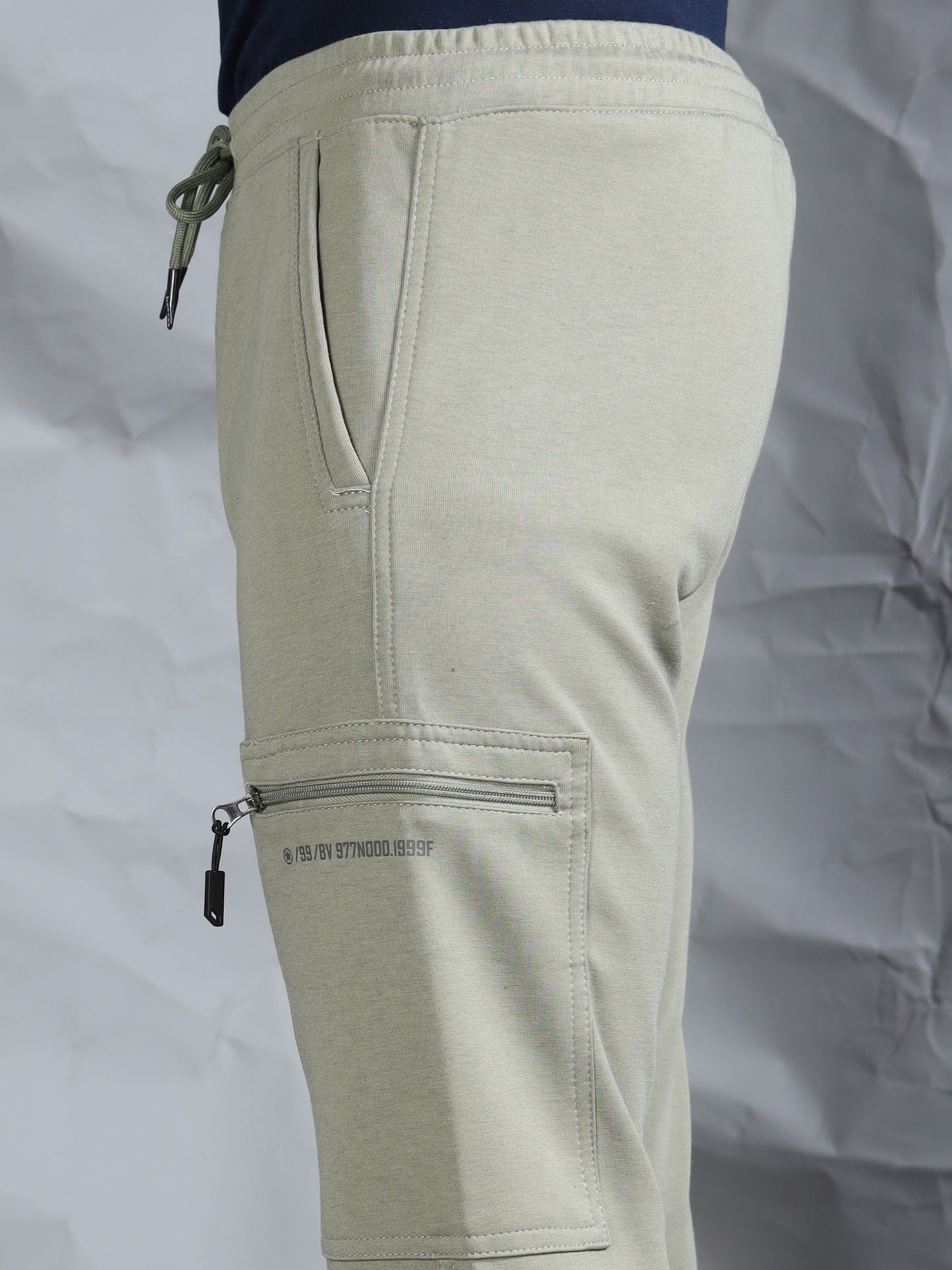 Stretchable Green Track Pant