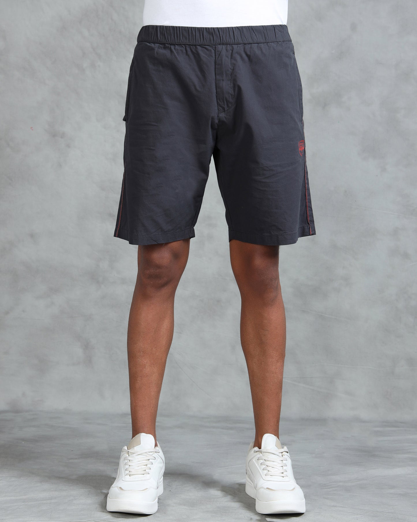 Solid Men C Grey Regular Shorts