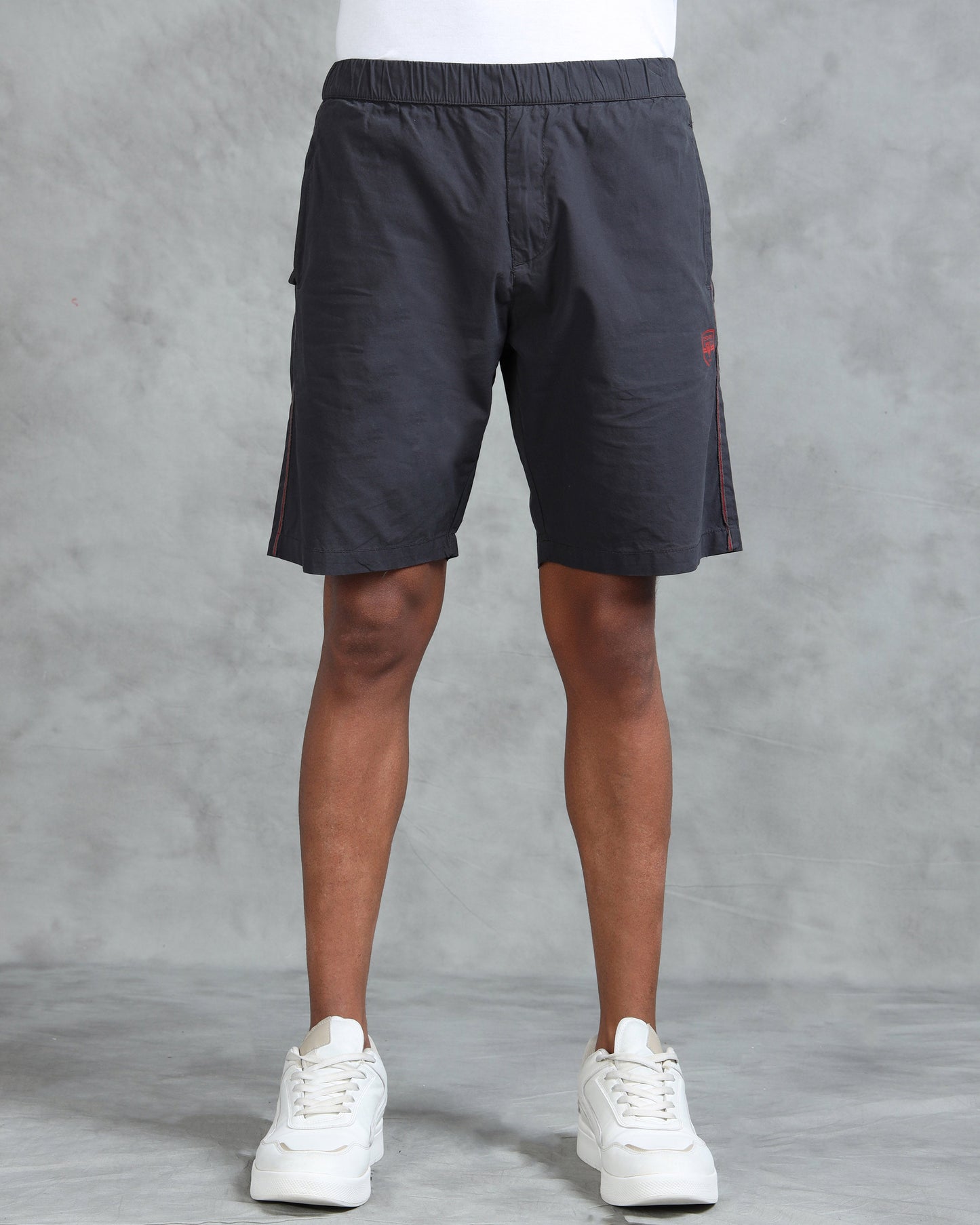 Solid Men C Grey Regular Shorts