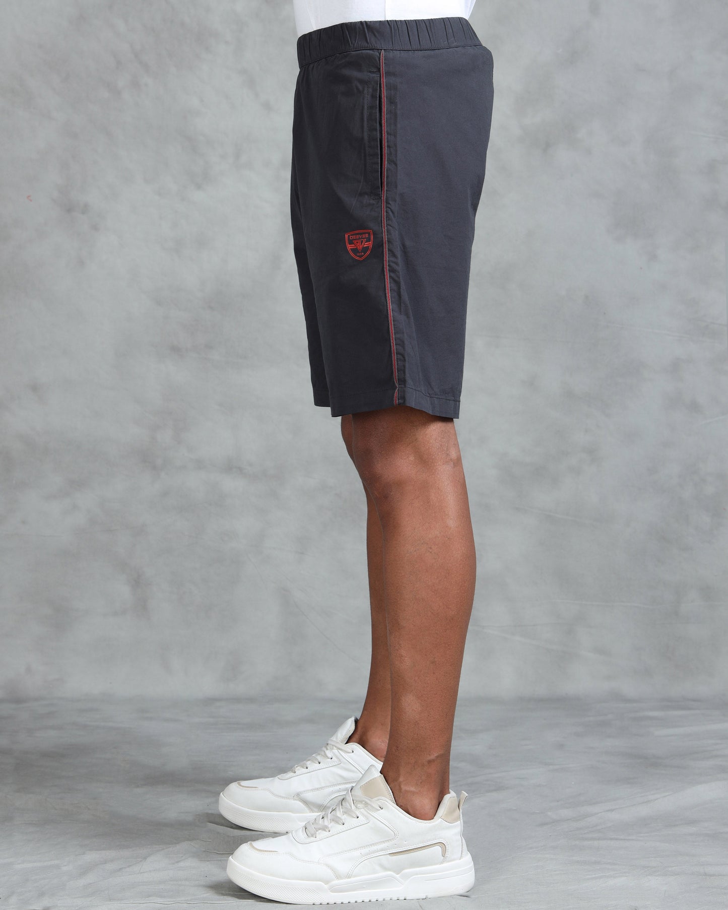 Solid Men C Grey Regular Shorts