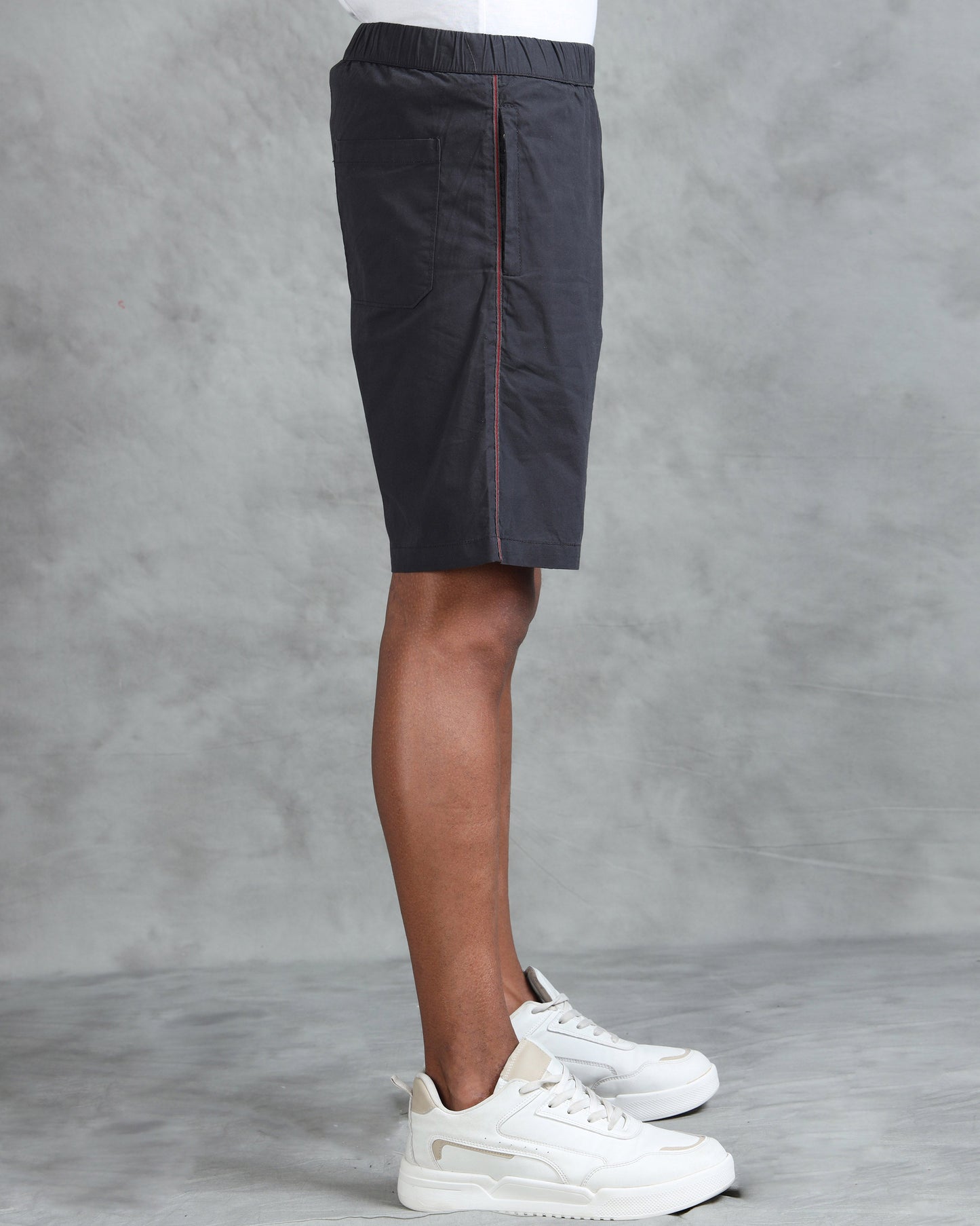 Solid Men C Grey Regular Shorts