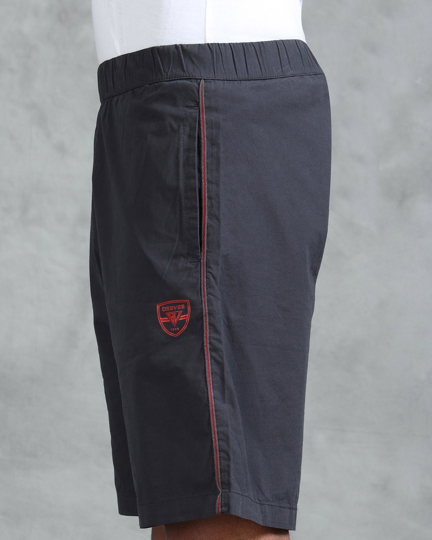 Solid Men C Grey Regular Shorts