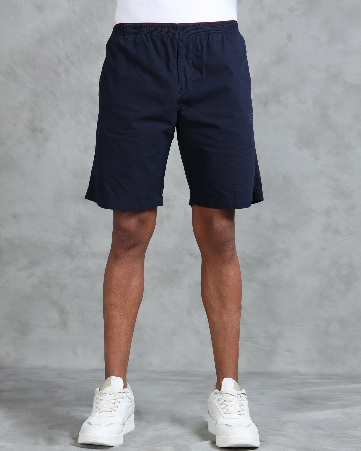 Solid Men Navy Regular Shorts