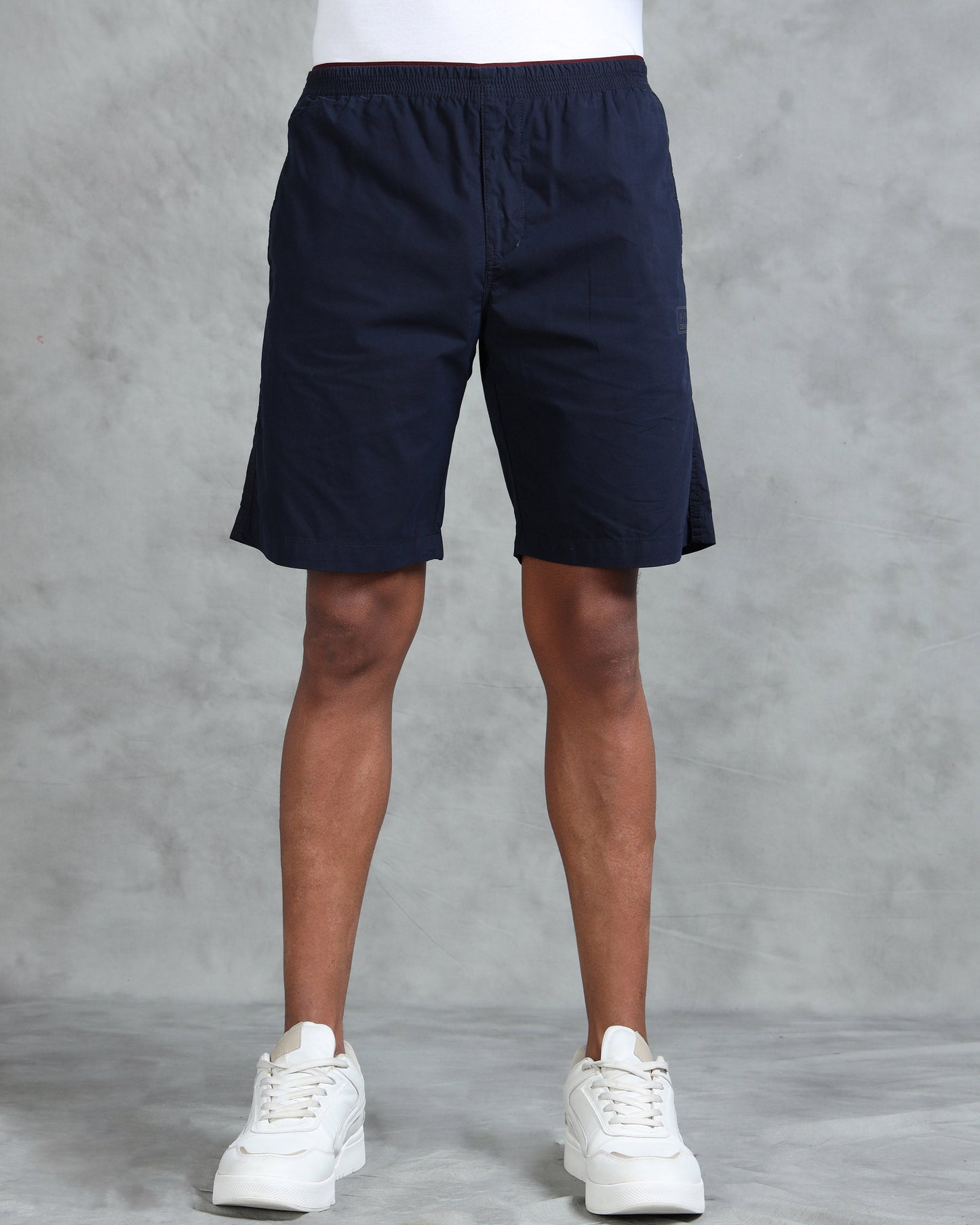 Solid Men Navy Regular Shorts