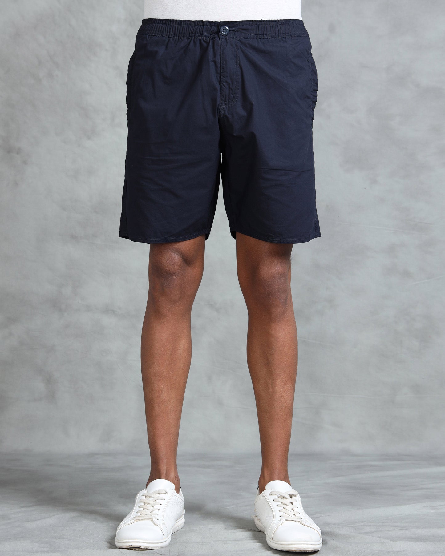 Solid Men Navy Regular Shorts