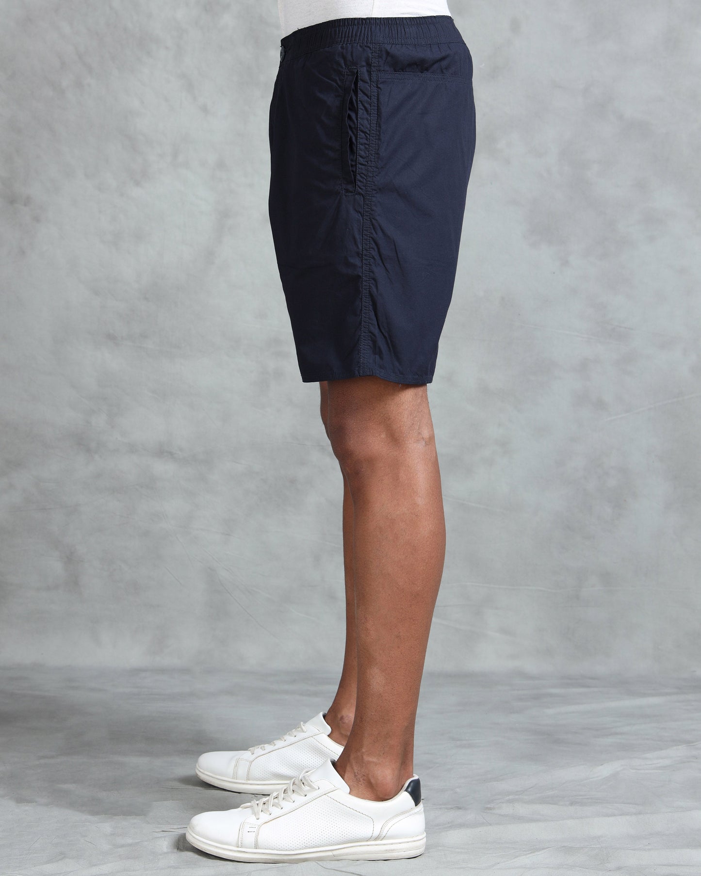 Solid Men Navy Regular Shorts