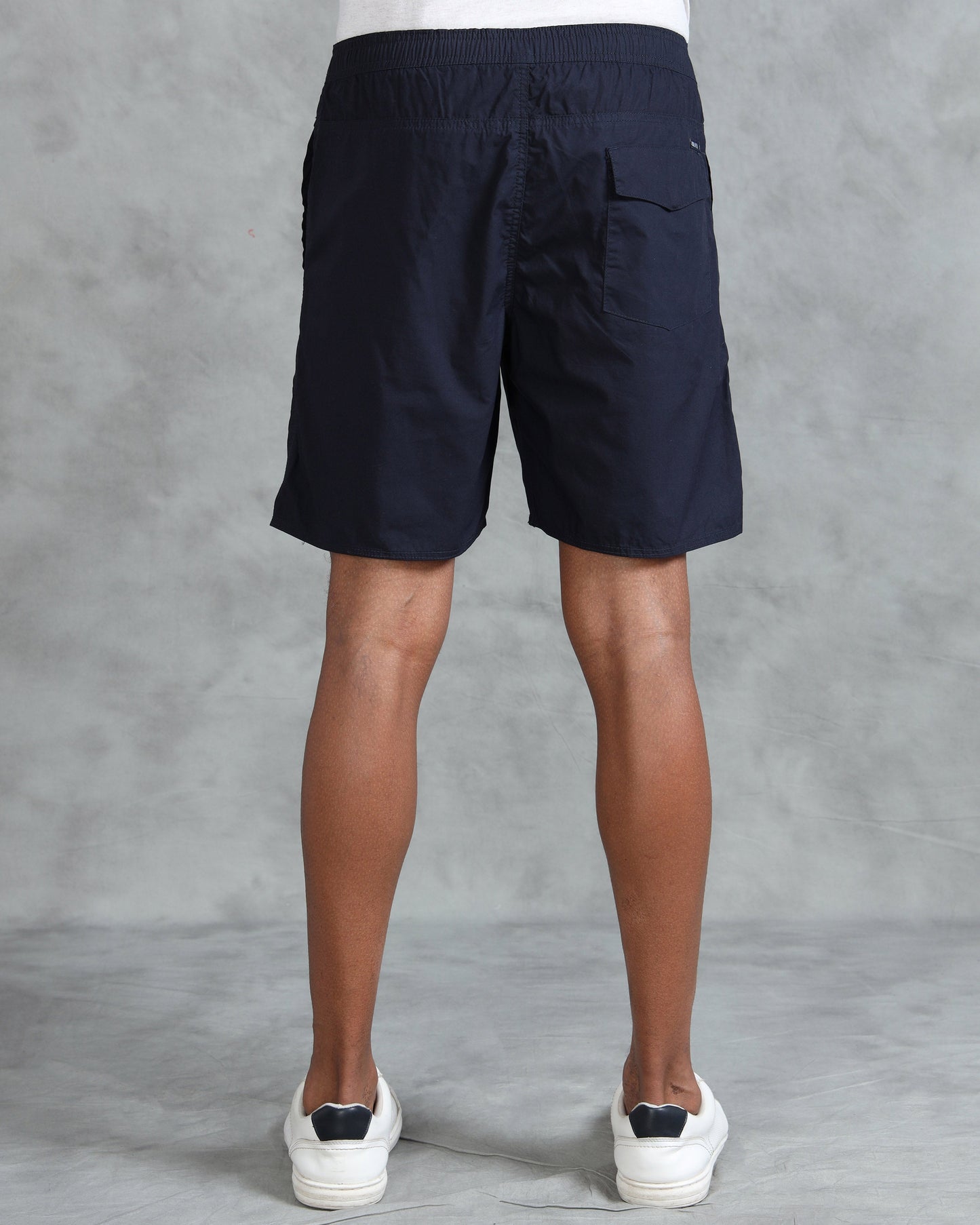 Solid Men Navy Regular Shorts
